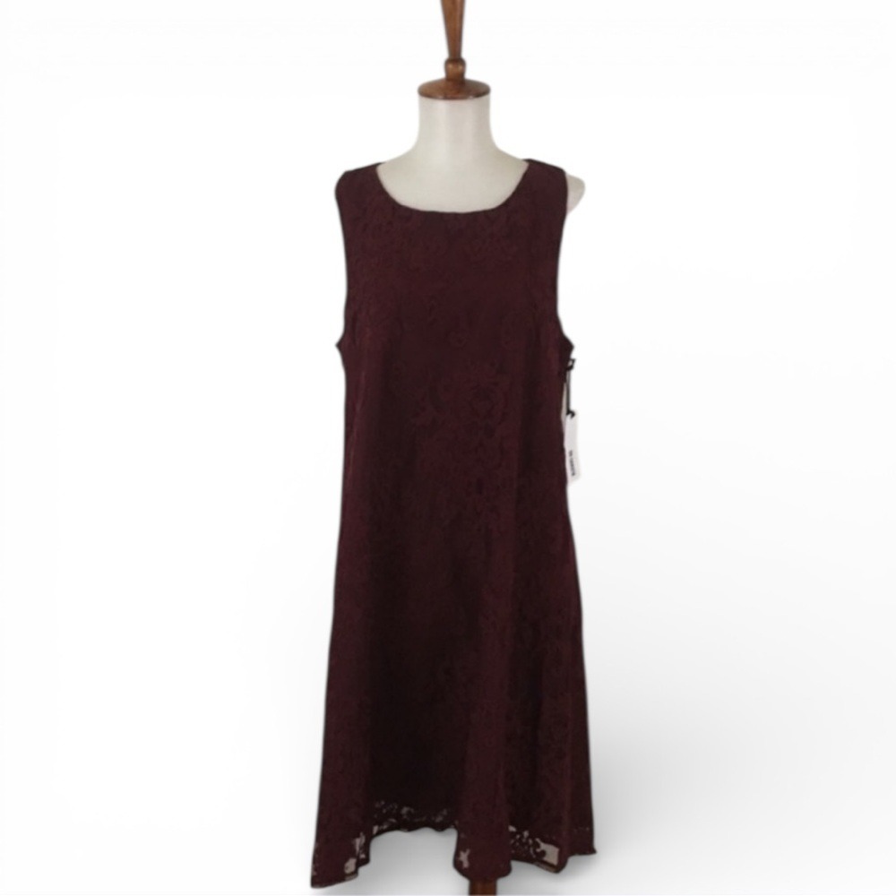 BB Dakota Burgundy‎ Cadence Dress M Lace Romantic Vamp Dark Coquette Indie Swing